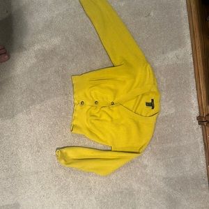 Yellow forever 22 cardigan size small